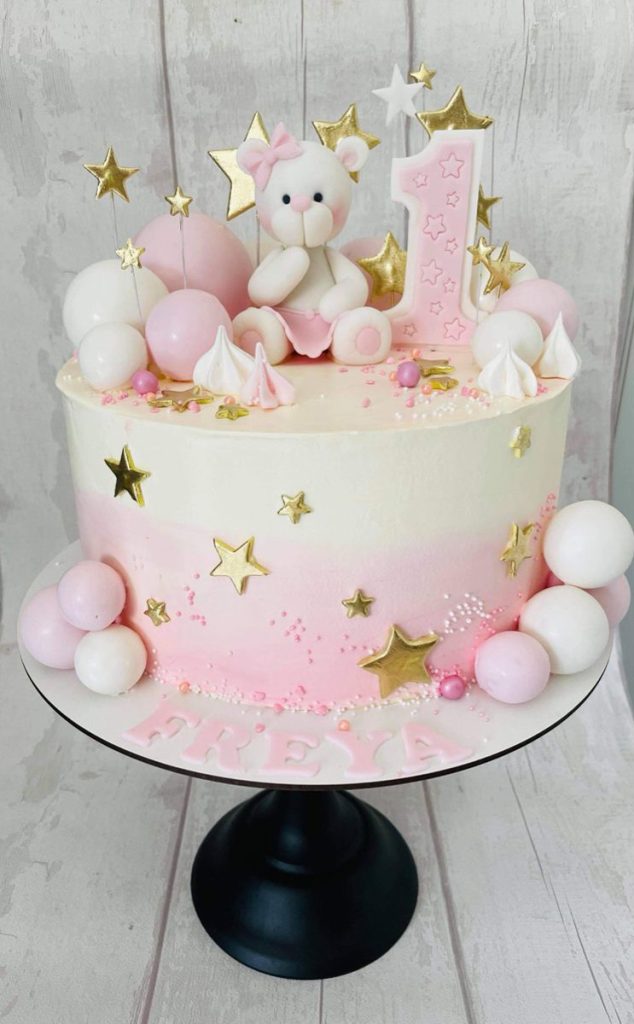 Teddy Bear 1st Birthday Cake