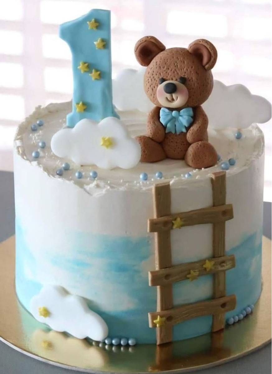 Teddy Bear Cake with Ladder 1 Teddy Bear Cake with Ladder