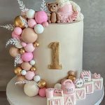 Teddy Bear Theme Cake with Faux Balls