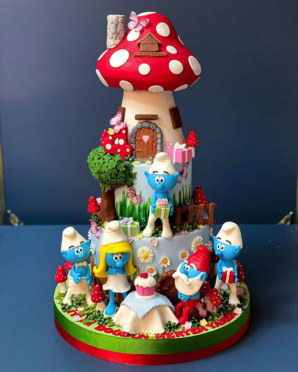 The Smurfs Themed Cake 1 The Smurfs Themed Cake