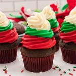 Tri Color Christmas Cup Cake