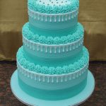 Turquoise Blue Drip Cake