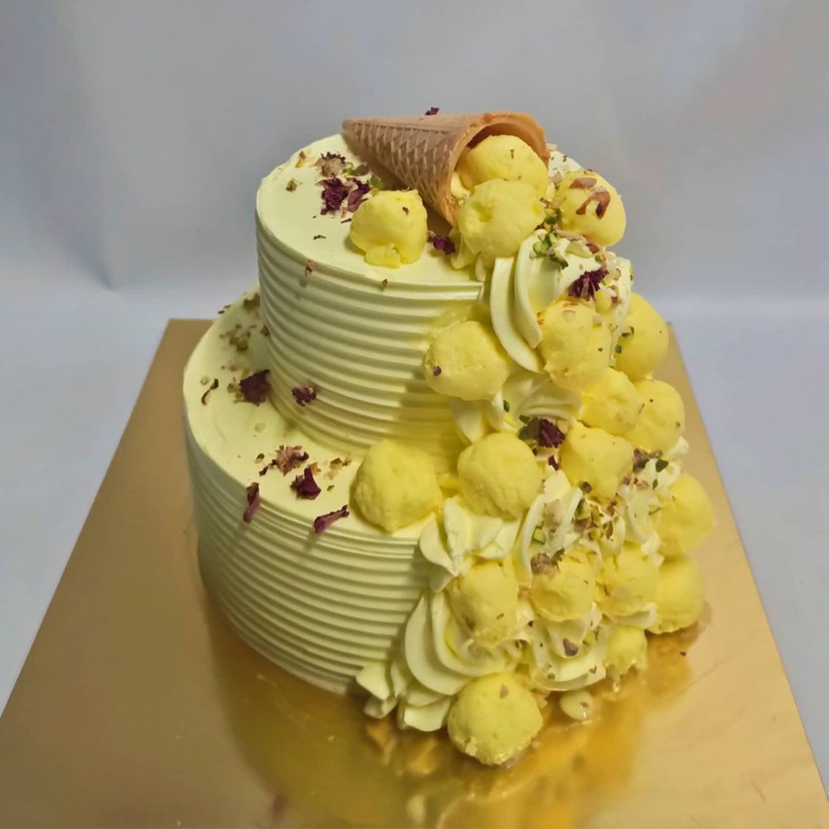 Two Tier Rasmalai Designer Cake 1 Two Tier Rasmalai Designer Cake