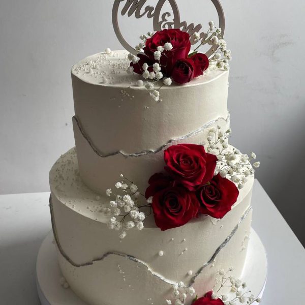 Two Tire Wedding Cake