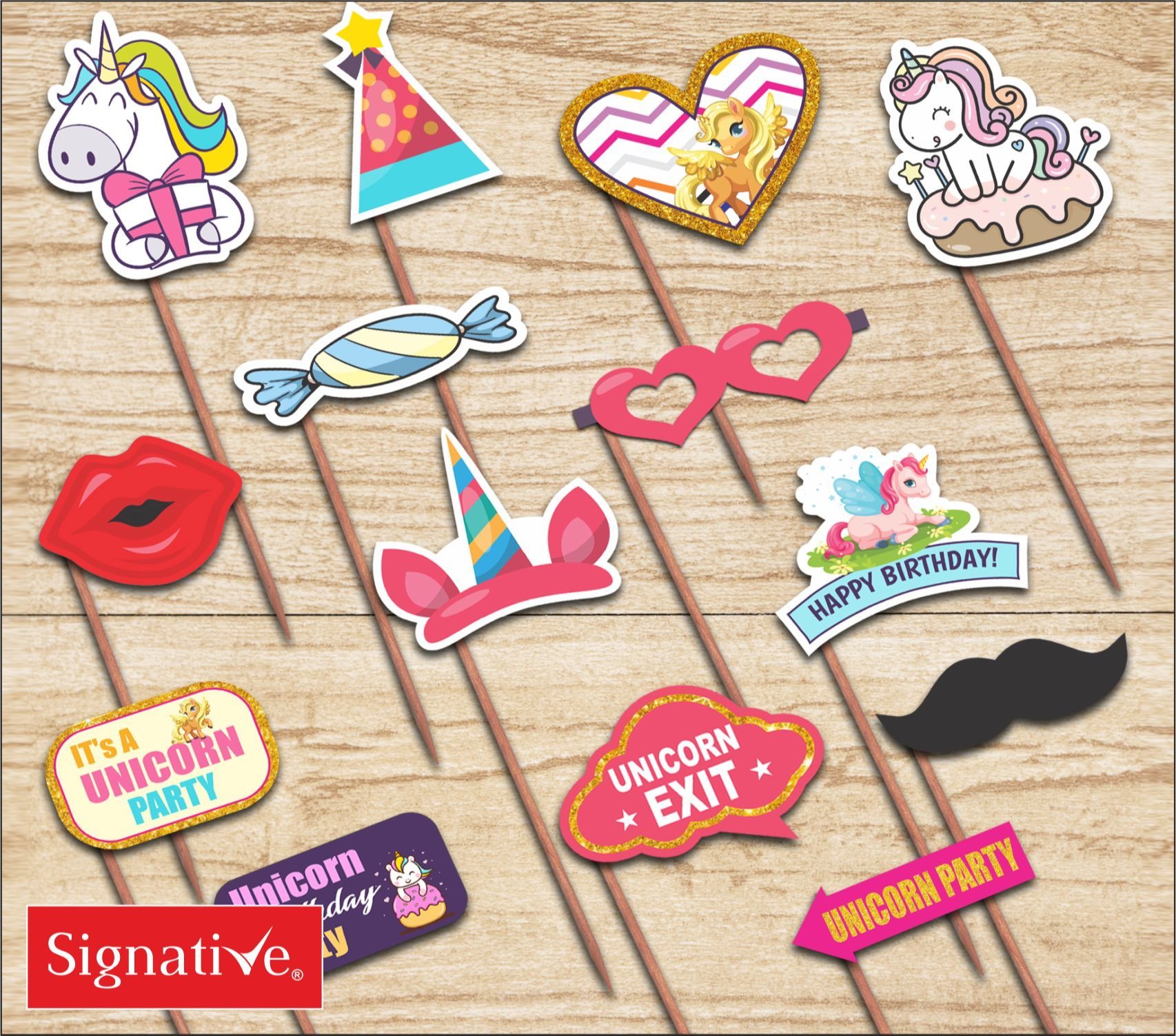 Unicorn Photo Props Unicorn Party Photo Props - Image 1