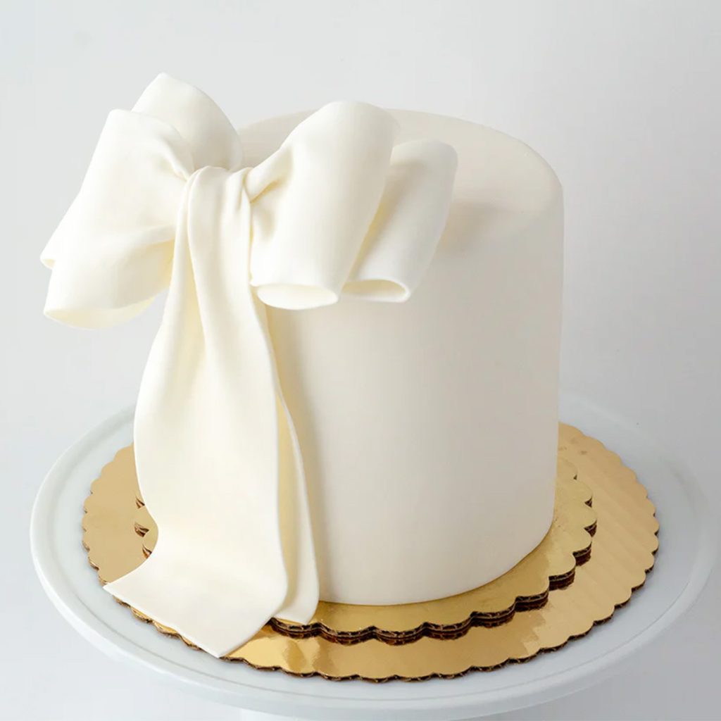White Bow Designer Cake