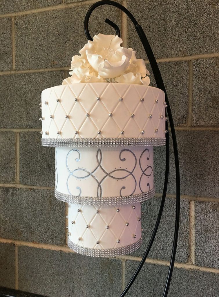 White Hanging Cake