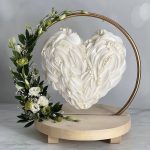 White Heart Hanging Cake