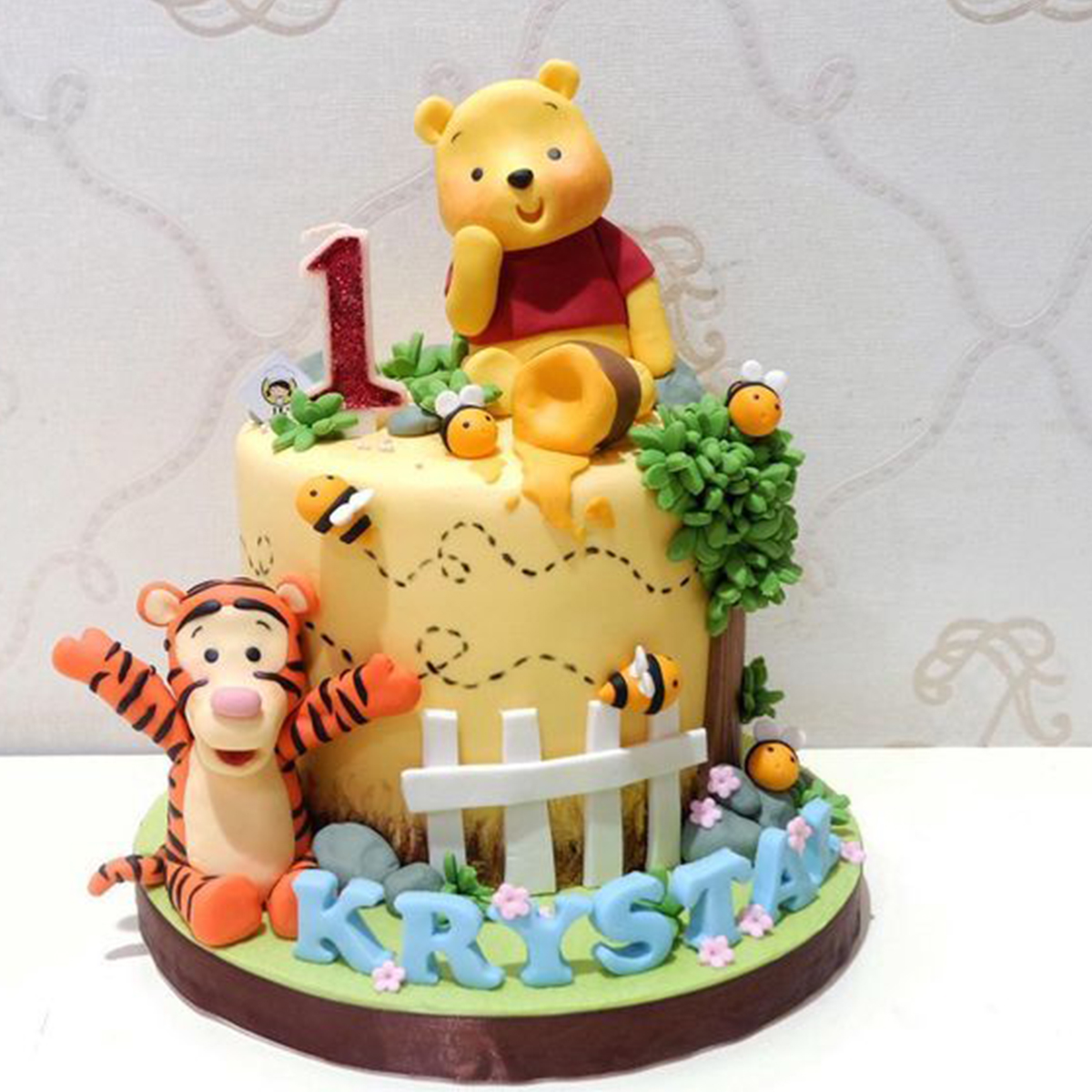 Winnie-the-Pooh Theme Cake 1 Winnie-the-Pooh Theme Cake