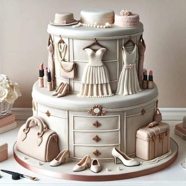 Womens Fashion Themed Cake