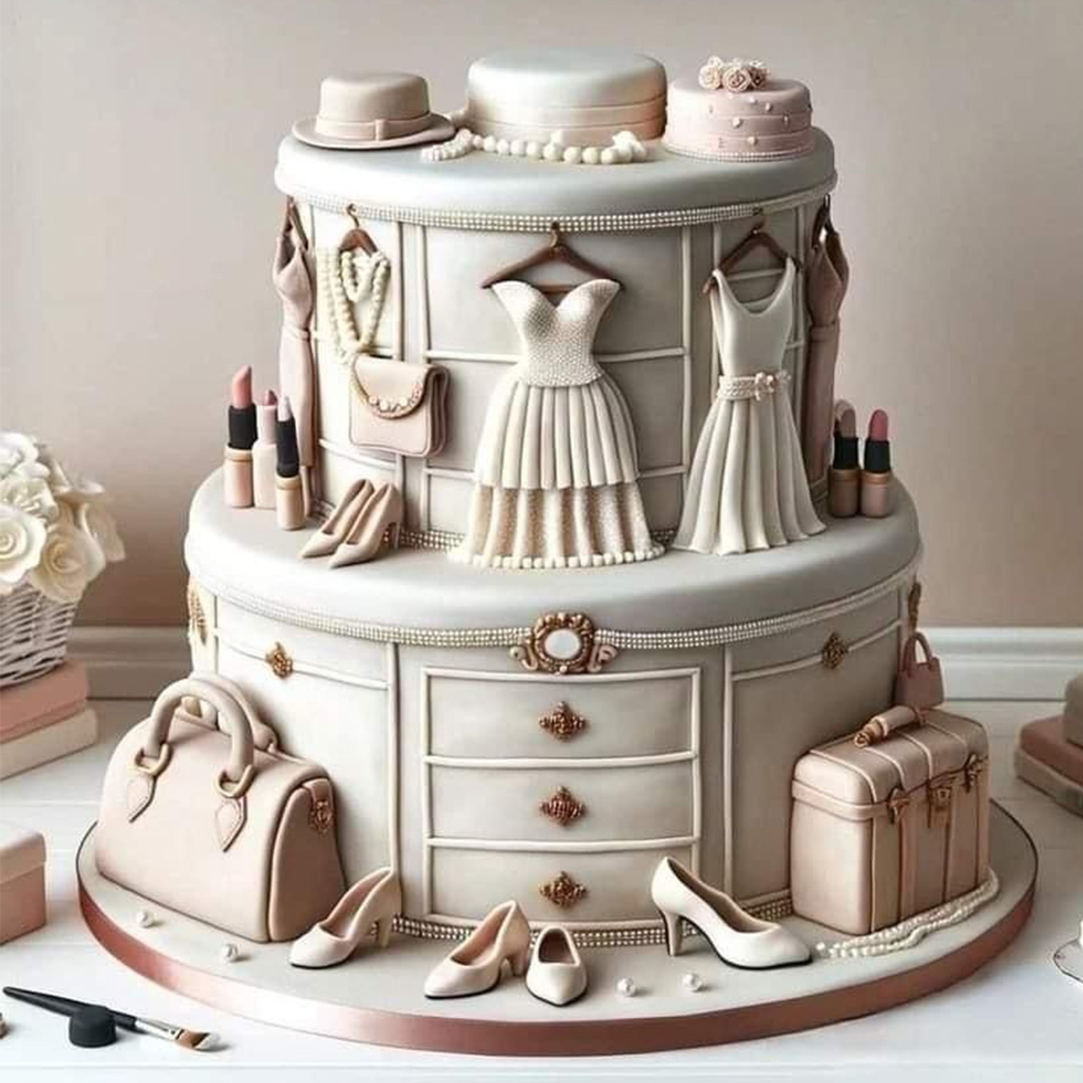 Womens Fashion Themed Cake