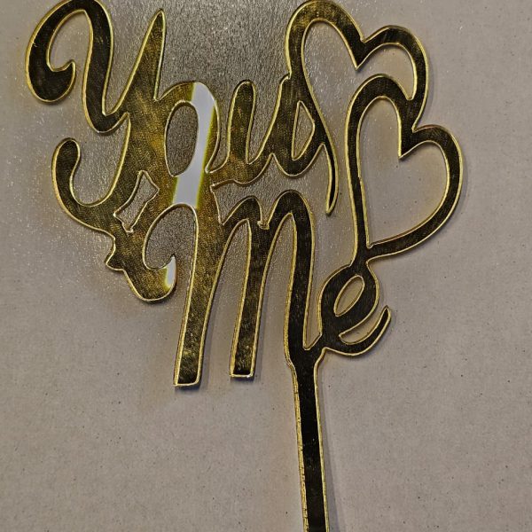 You and Me with Two Hearts Topper