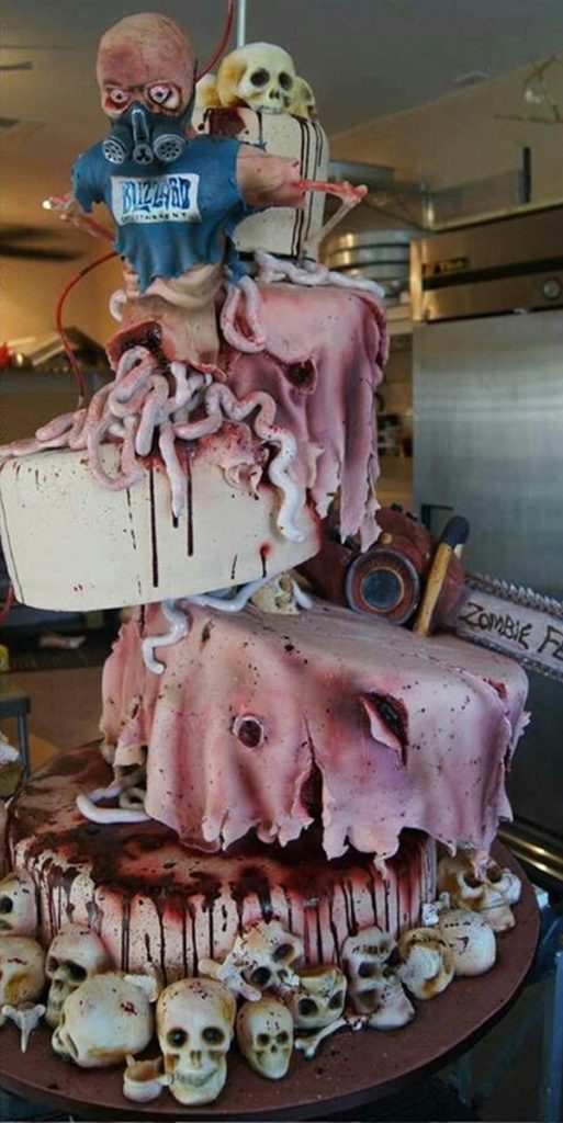 Zombie Themed Horror Cake