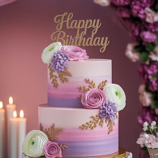Colourful Floral Birthday Cake