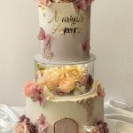 Fillable Floating Floral Wedding Cake