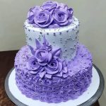 Swirls Designed Wedding Cake